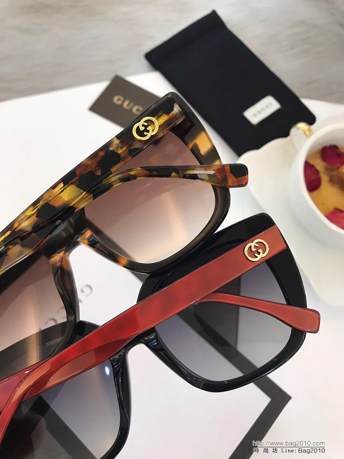 GUCCI古馳 2019新款 GG0180 板材偏光太陽鏡  lly1448